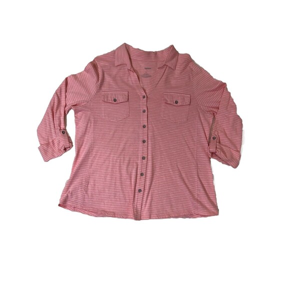 Sonoma Tops - Sonoma Pink Collared Button Up With Pockets 100% Cotton